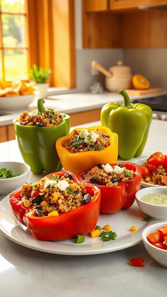 stuffed peppers made microwaveable