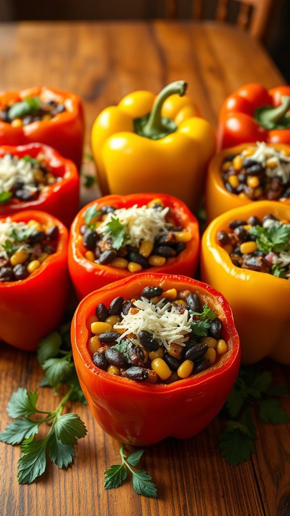 stuffed peppers with beans