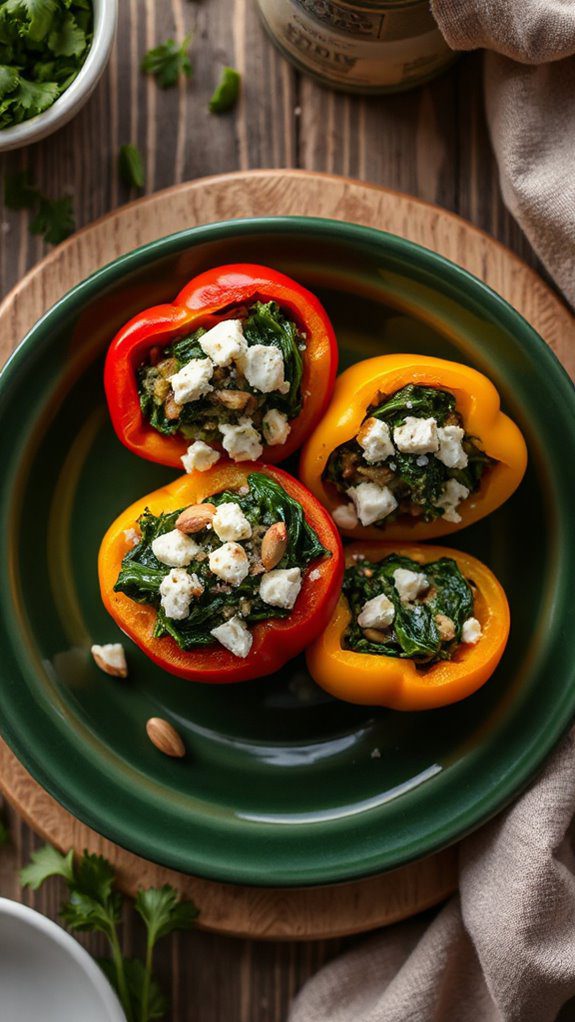 stuffed peppers with feta