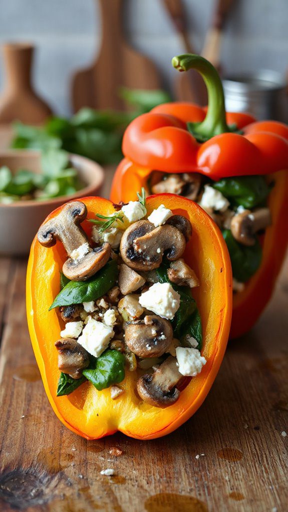 stuffed peppers with mushrooms stuffed peppers with mushrooms