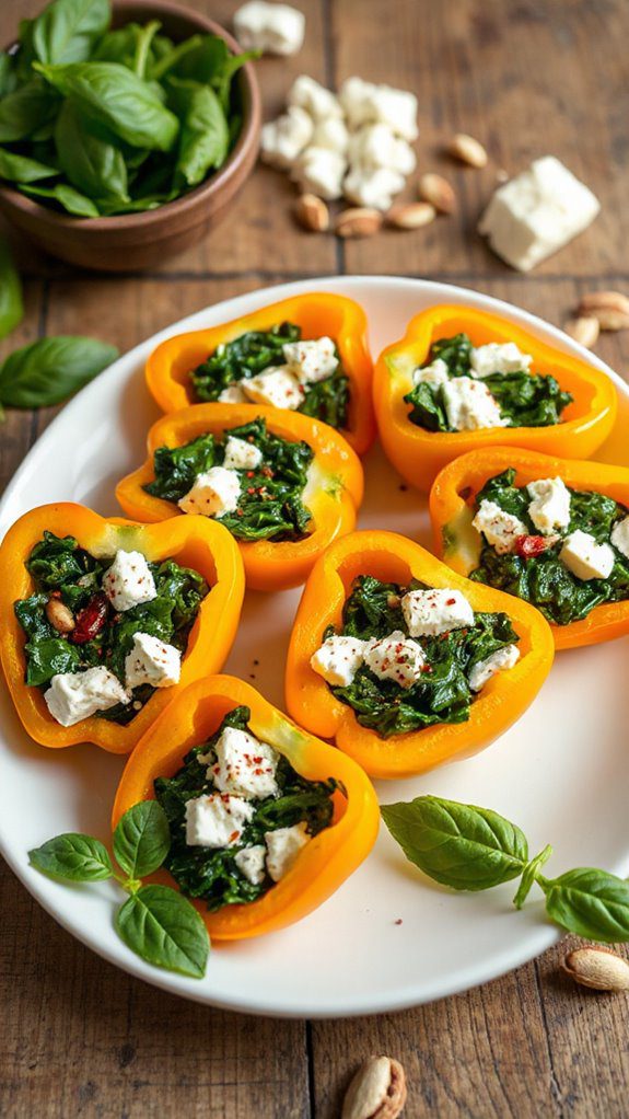 stuffed peppers with spinach
