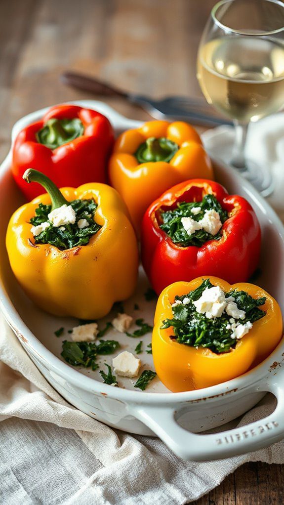 stuffed peppers with spinach