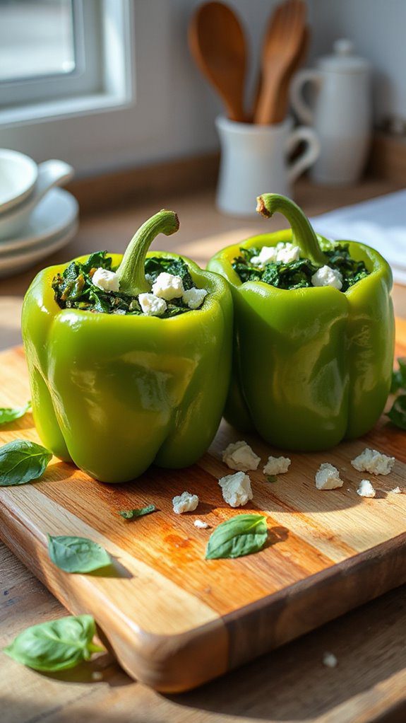 stuffed peppers with spinach