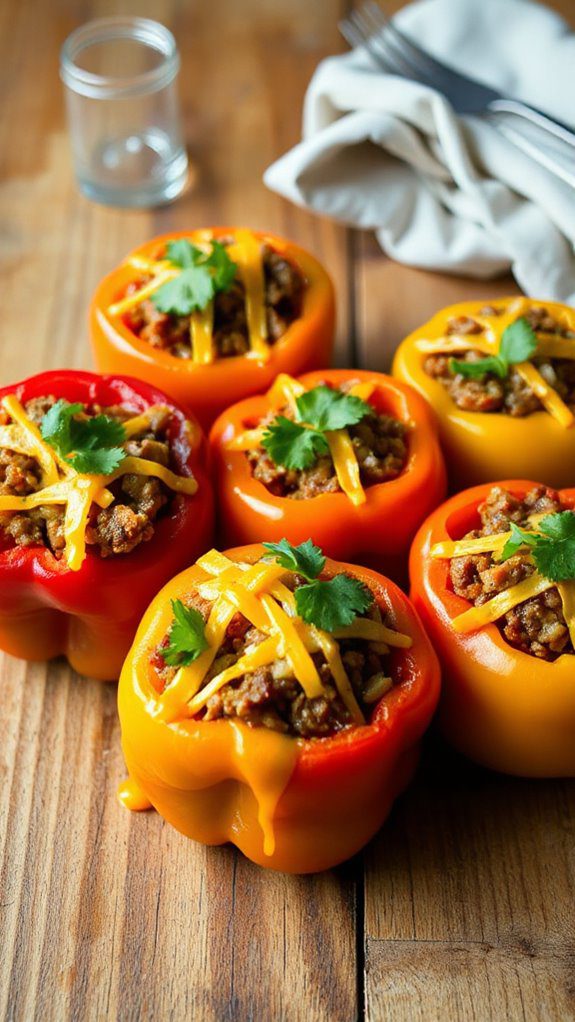 stuffed spicy chorizo peppers