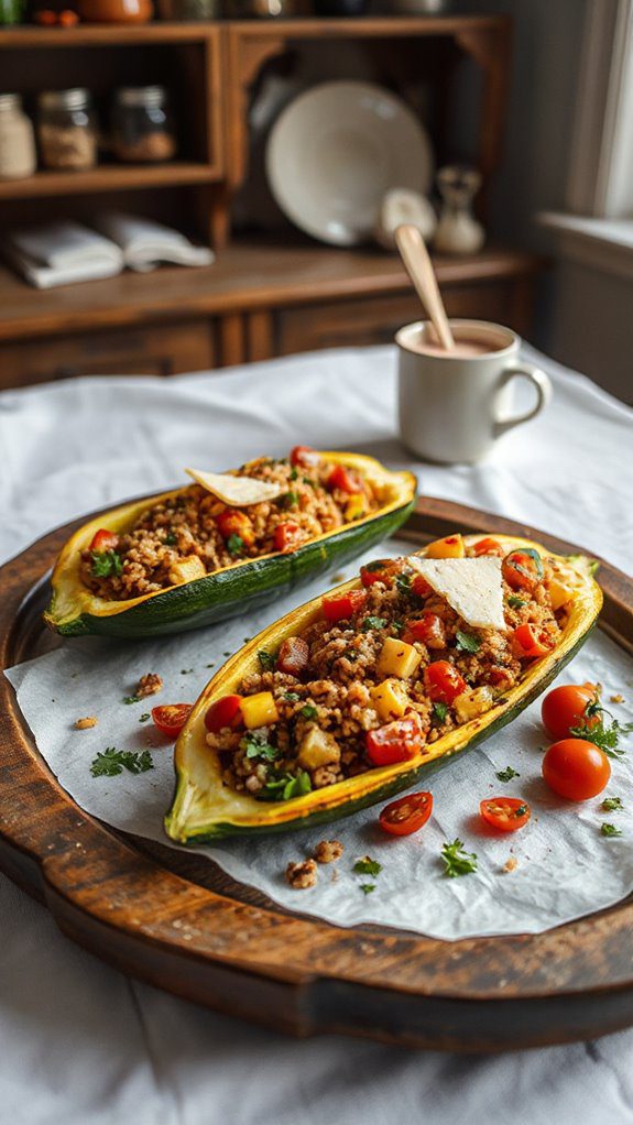 stuffed zucchini filled delight