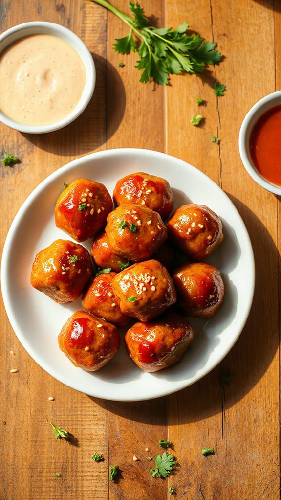 sweet and savory meatballs