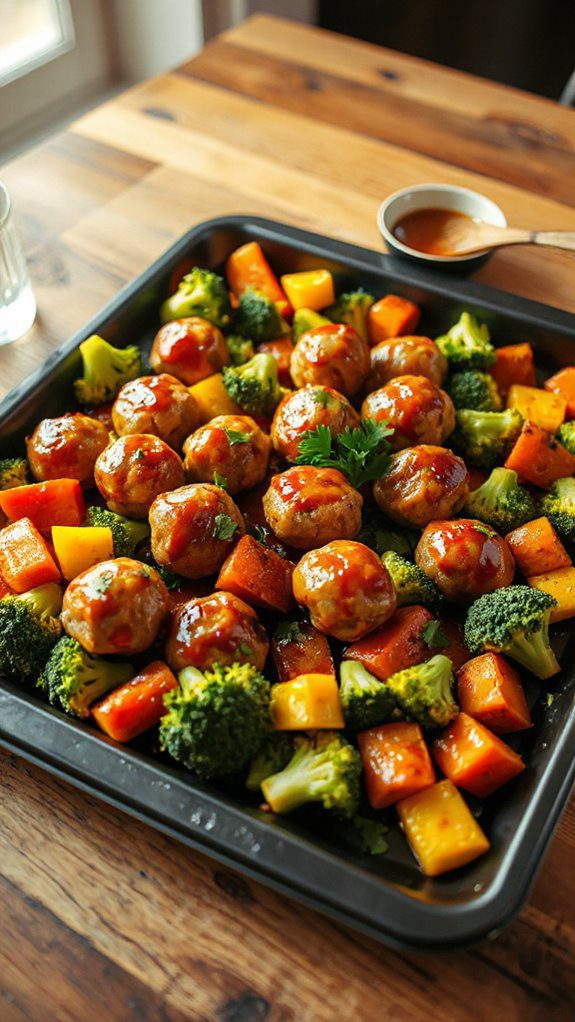 sweet and savory meatballs