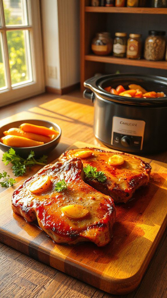 sweet glazed pork chops sweet glazed pork chops