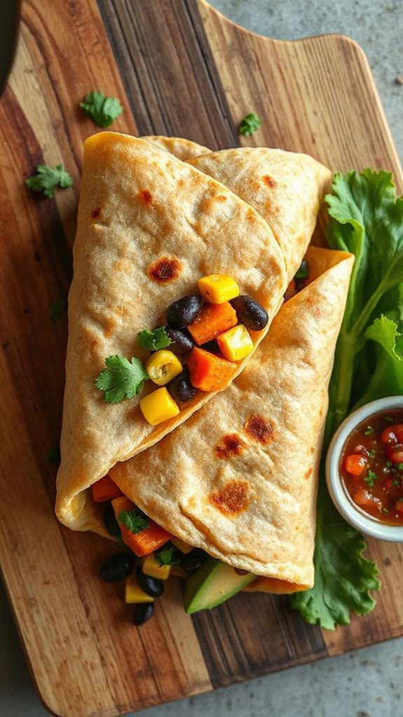 sweet potato black bean burrito
