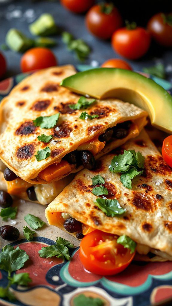 sweet potato black bean quesadilla