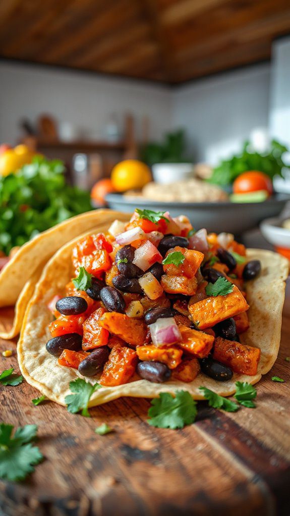 sweet potato black bean tacos