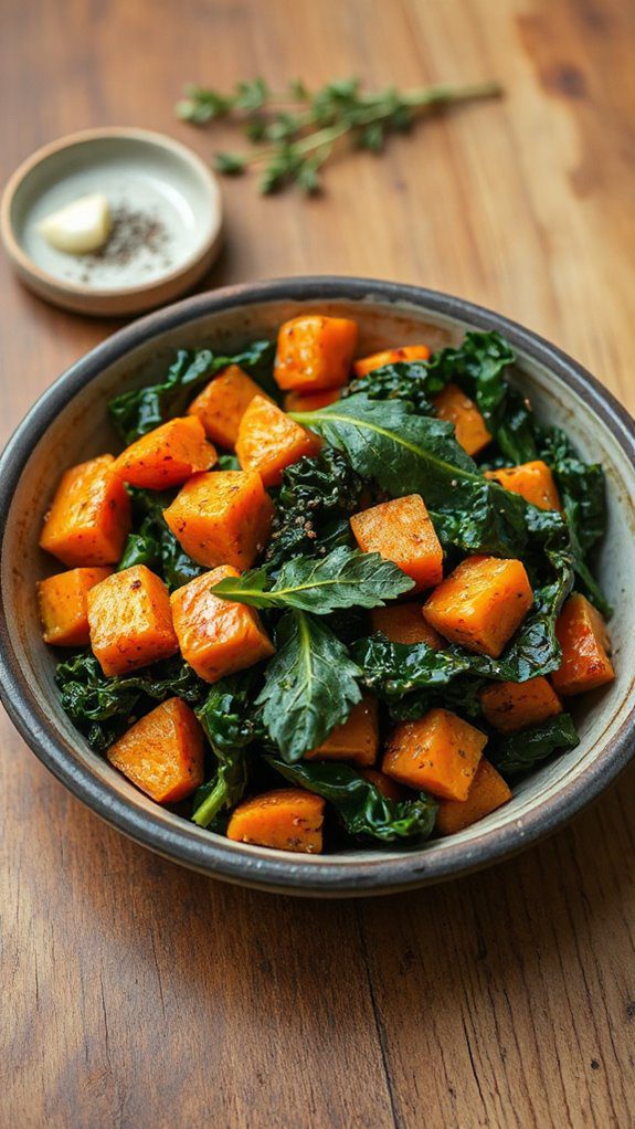 sweet potato kale dish