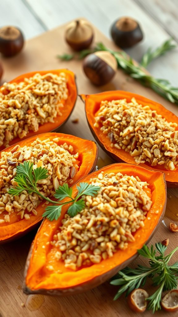 sweet potatoes with chestnut crust