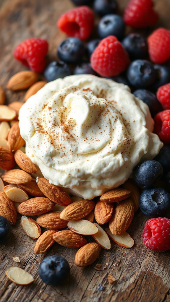 sweet ricotta with almonds sweet ricotta with almonds