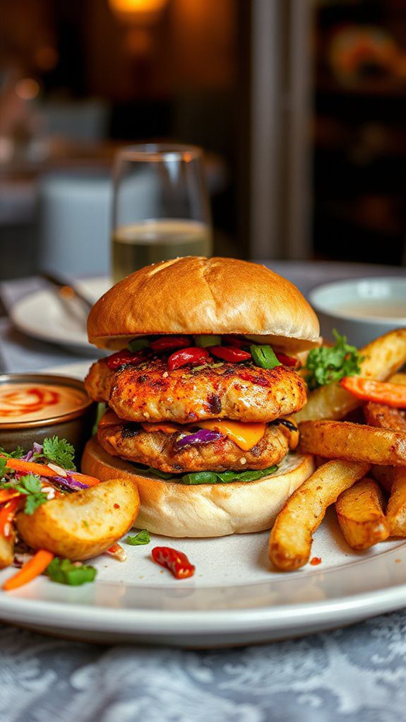 szechuan peppercorn chicken burger szechuan peppercorn chicken burger