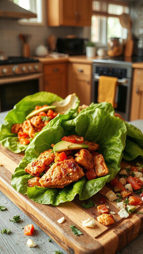 taco chicken lettuce wraps taco chicken lettuce wraps