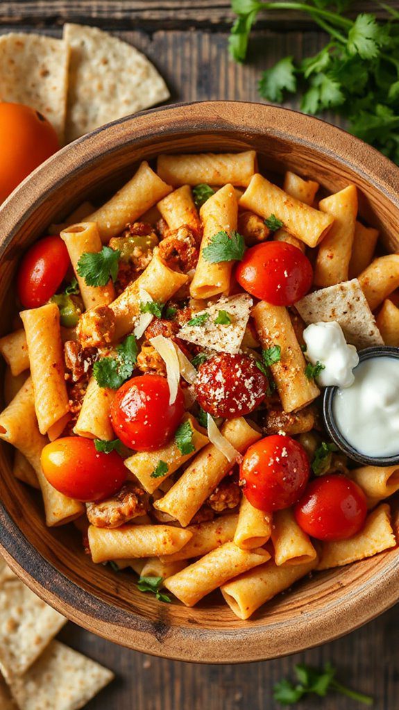 taco flavored pasta dish