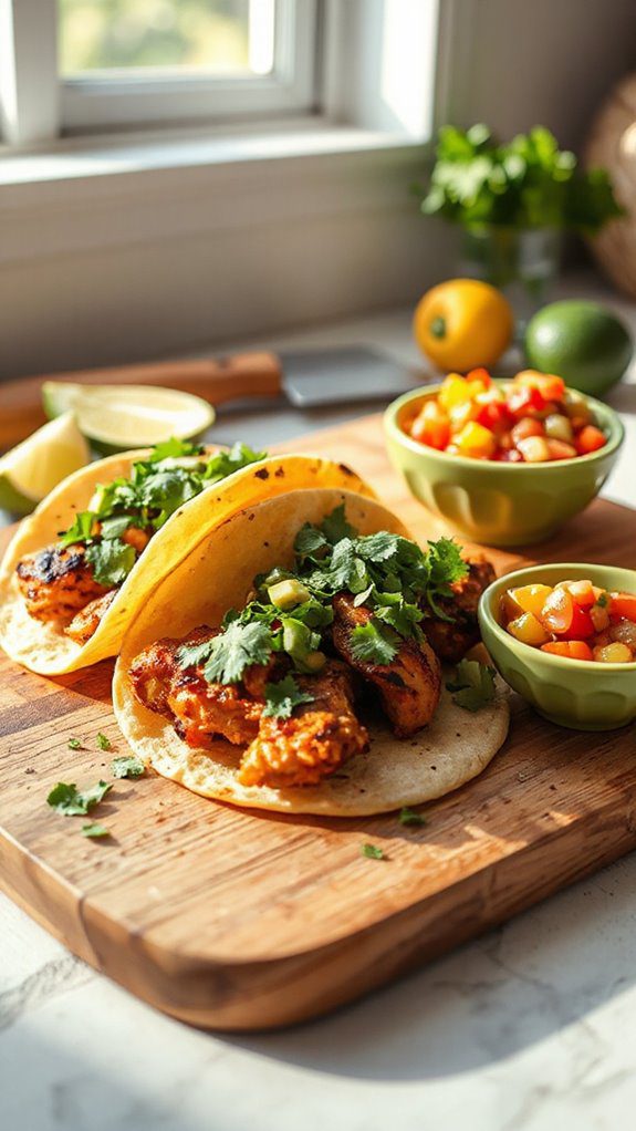 tacos with fresh salsa