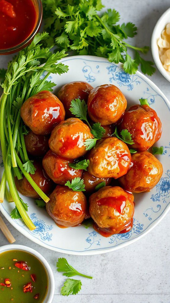 tangy meatballs in sauce