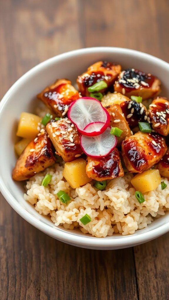 teriyaki chicken pineapple bowl