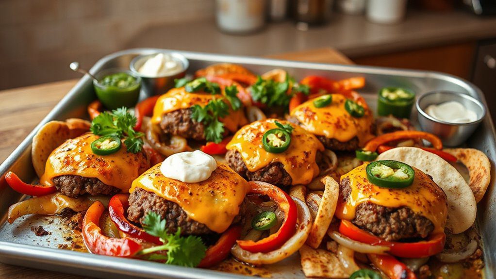 tex mex burger fajitas recipe
