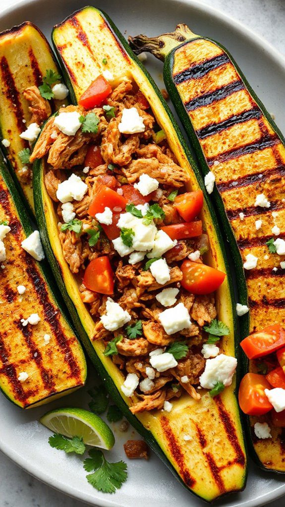 tex mex chicken stuffed zucchini tex mex chicken stuffed zucchini