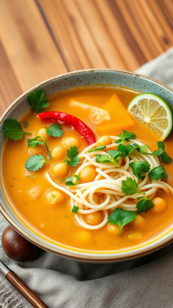 thai chickpea noodle soup