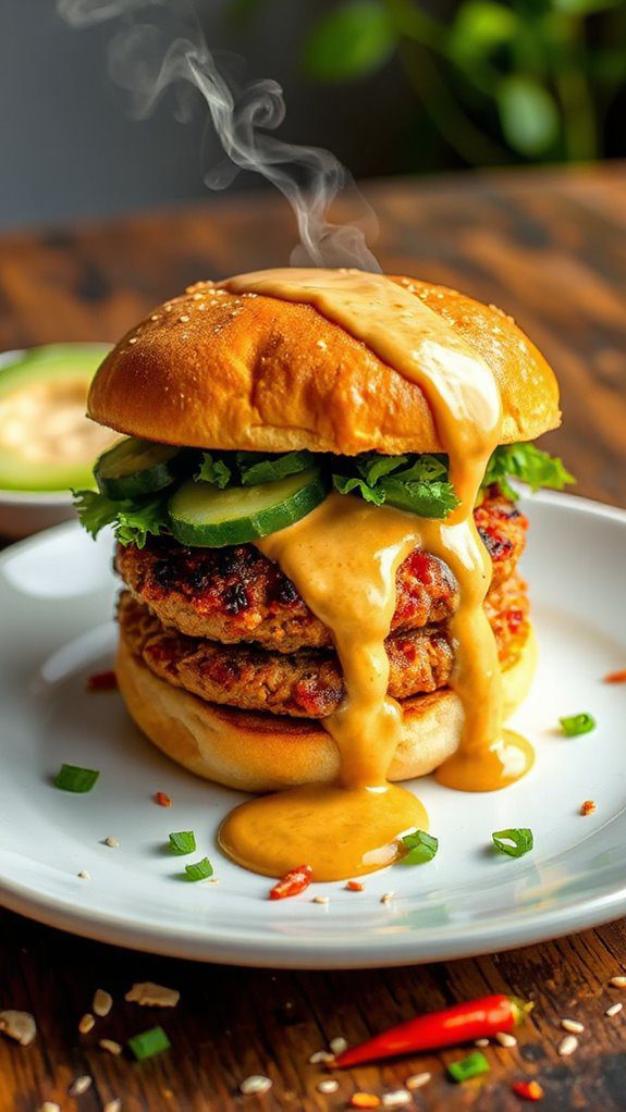 thai curry peanut burger thai curry peanut burger