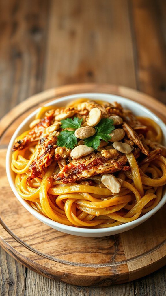 thai peanut chicken dish