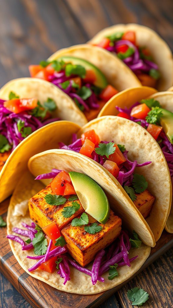 tofu tacos with avocado