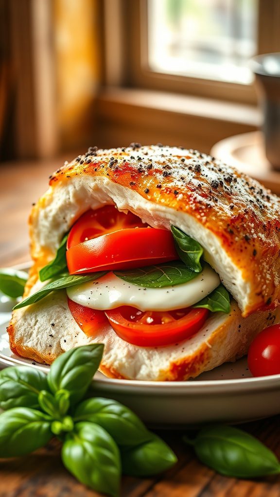 tomato basil mozzarella chicken tomato basil mozzarella chicken