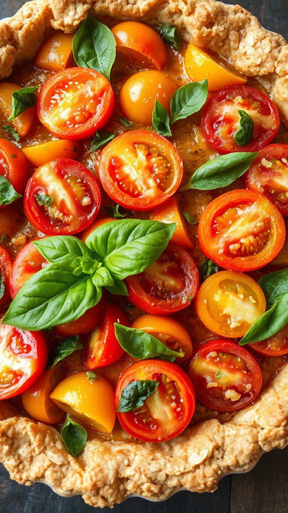 tomato basil oat quiche tomato basil oat quiche