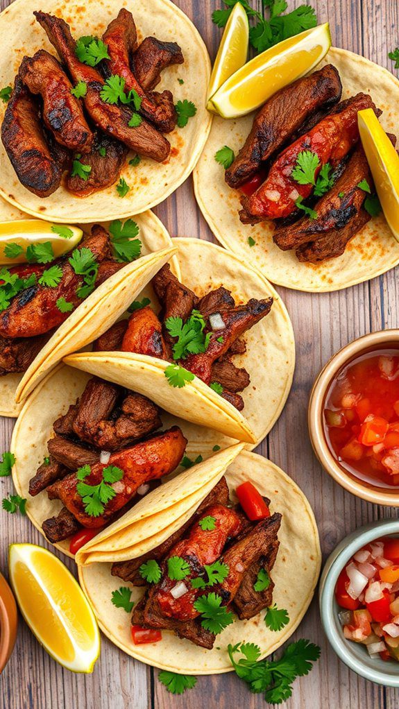 traditional marinated beef tacos