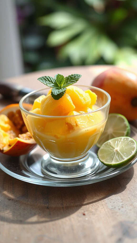 tropical fruit frozen dessert