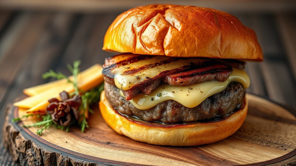 truffle parmesan filled burger