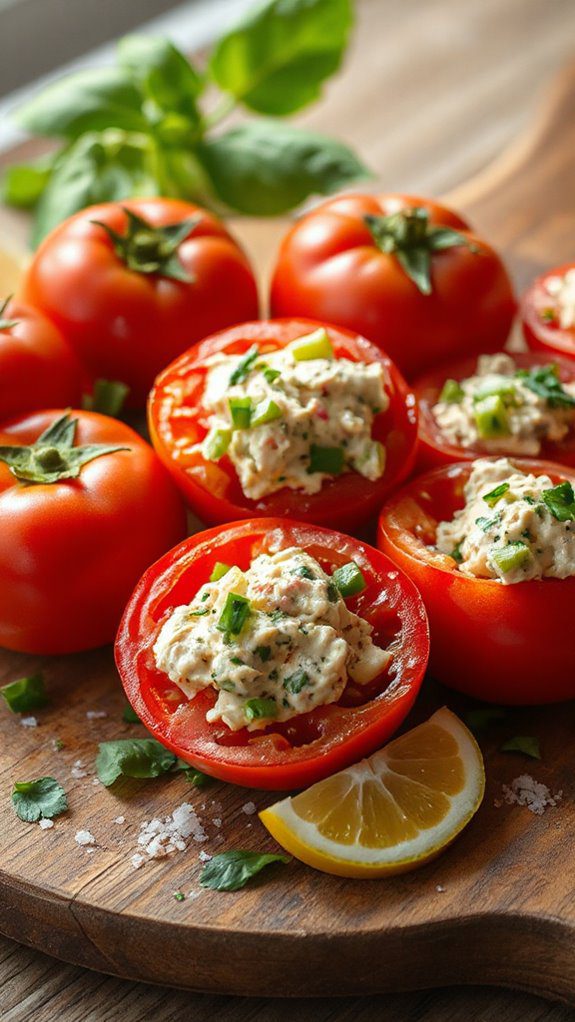 tuna salad in tomatoes