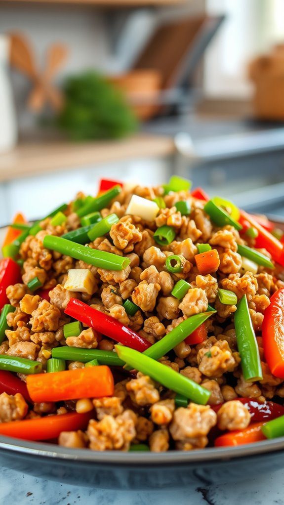 turkey and vegetable stir fry