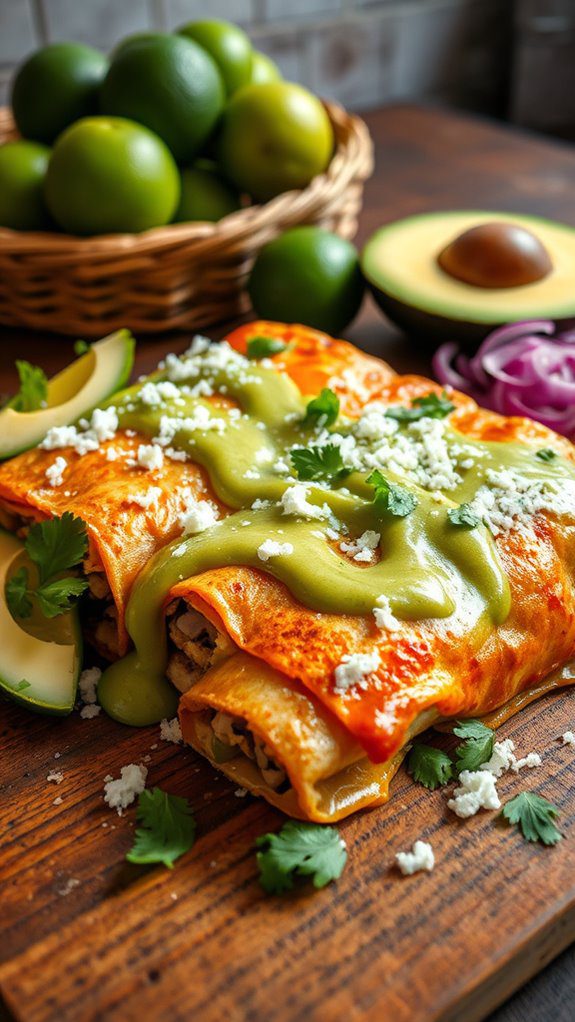 turkey enchiladas with sauce