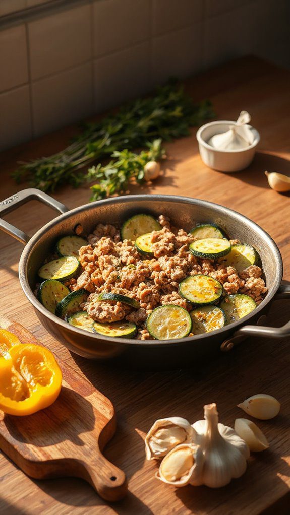 turkey zucchini skillet dish turkey zucchini skillet dish