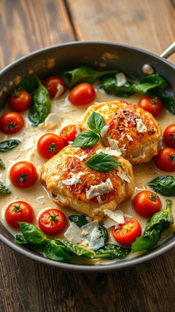 tuscan style creamy chicken dish