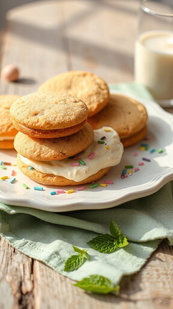 vanilla bean cookie sandwiches