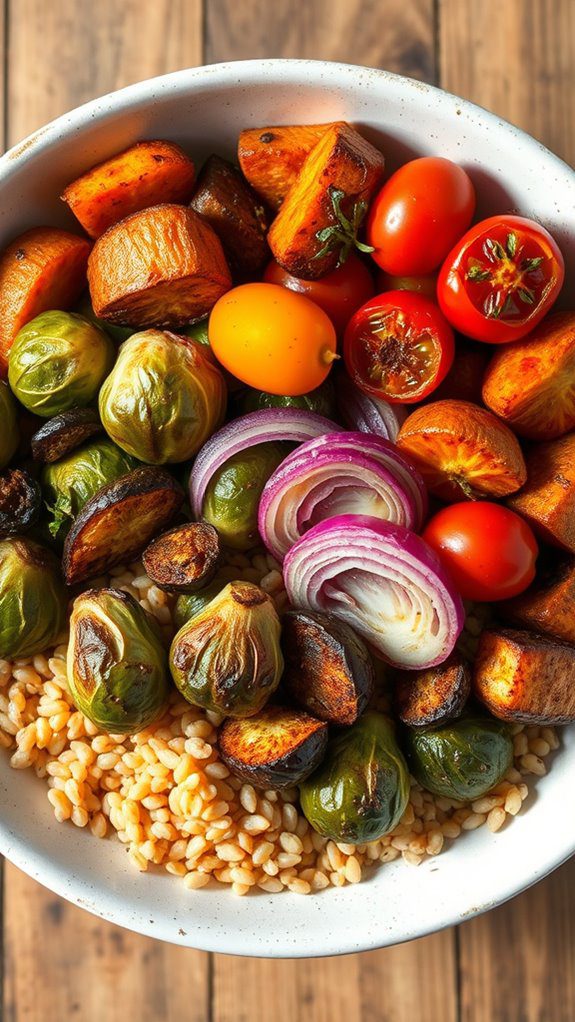 vegetable and farro meal