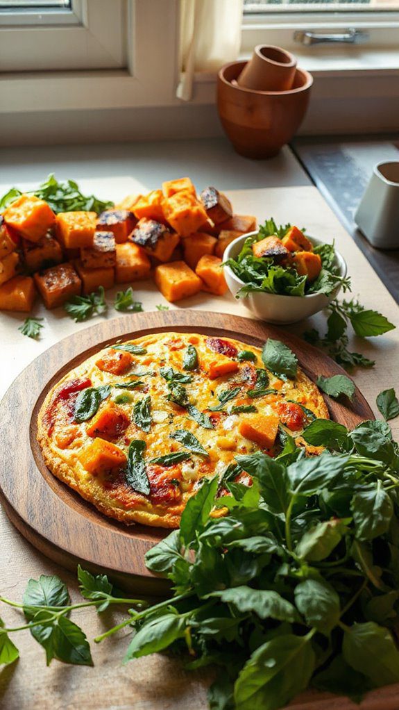 vegetable filled egg dish vegetable filled egg dish