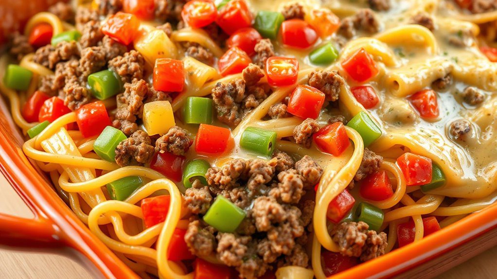 vegetable filled hamburger casserole vegetable filled hamburger casserole