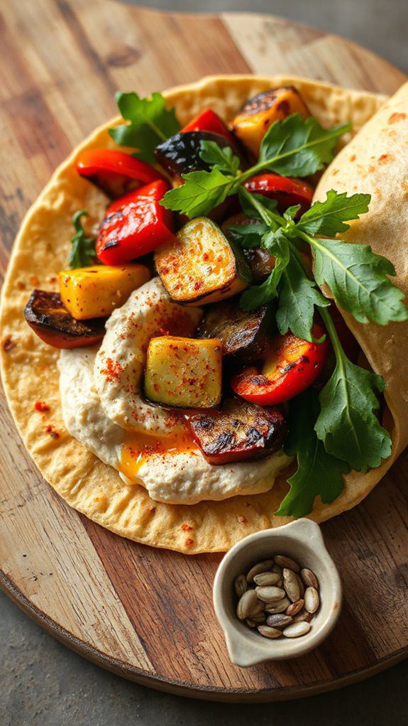 vegetable hummus wrap recipe