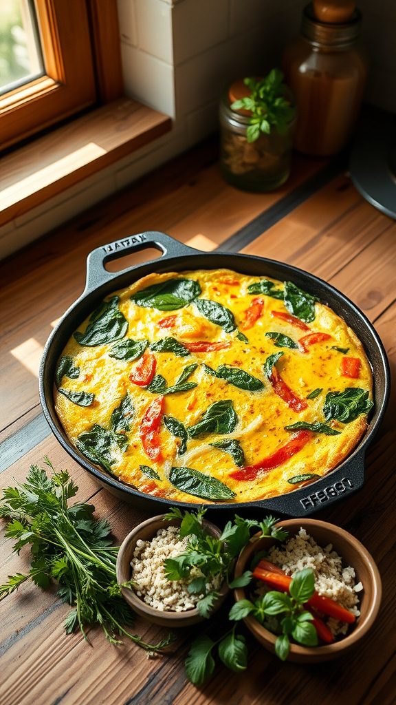 vegetable packed breakfast dish vegetable packed breakfast dish