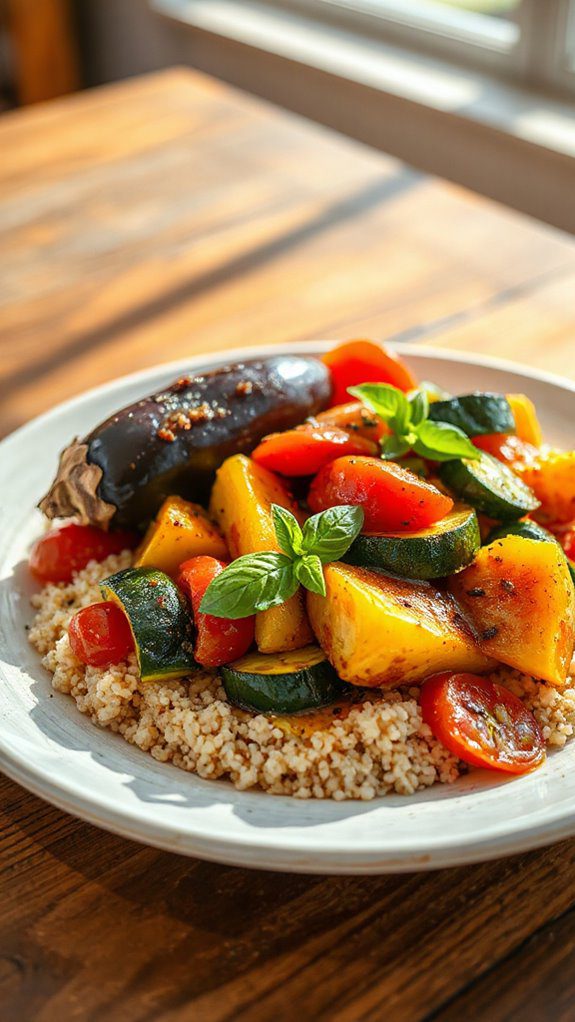 vegetarian dish with quinoa
