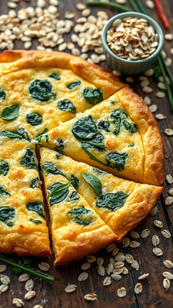 vegetarian oat spinach dish