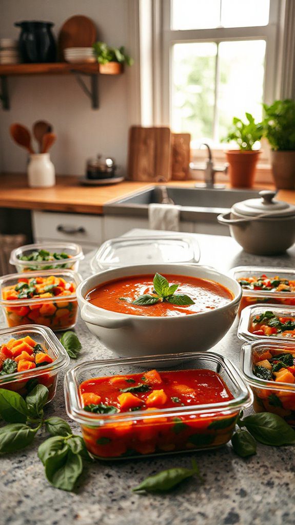 vegetarian soup with vegetables