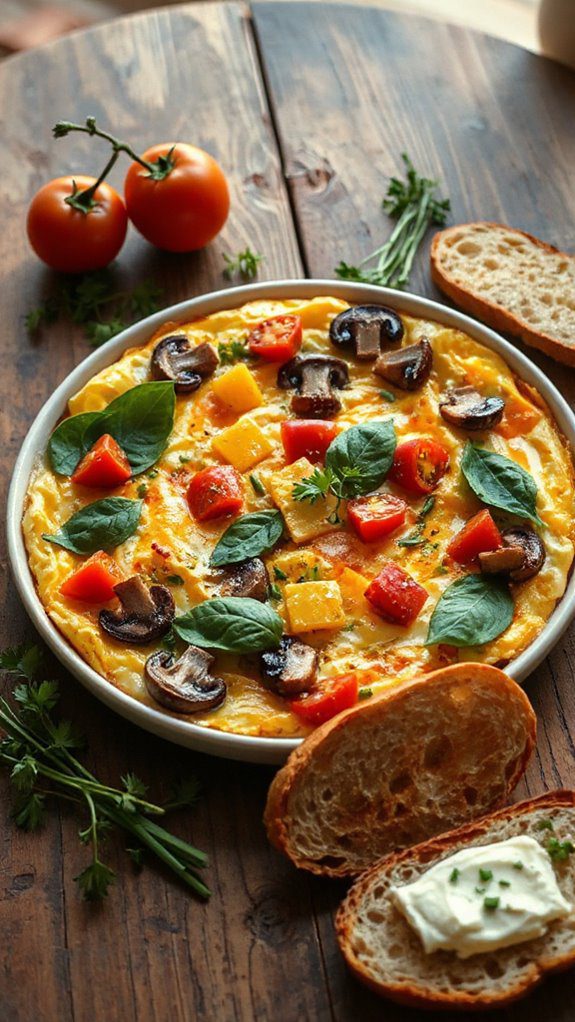 veggie omelette baked dish